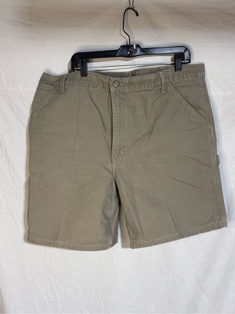 Carhartt Made In USA Men’s Flat Front Shorts in Tan